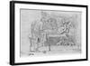 Death of Meleager (Black Pencil on Paper)-Jacques-Louis David-Framed Giclee Print