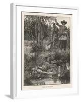 Death of Metacomet (King Philip) Chief of the Wampanoag Indians During King Philip's War 1675-1676-Howard Pyle-Framed Art Print