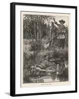 Death of Metacomet (King Philip) Chief of the Wampanoag Indians During King Philip's War 1675-1676-Howard Pyle-Framed Art Print