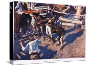Death of Morgan the Bush Ranger-George Washington Lambert-Stretched Canvas