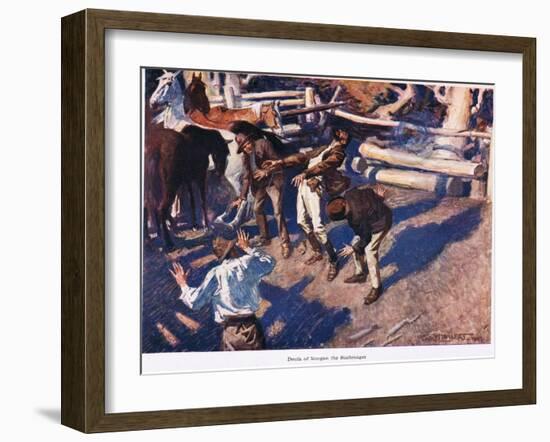 Death of Morgan the Bush Ranger-George Washington Lambert-Framed Giclee Print