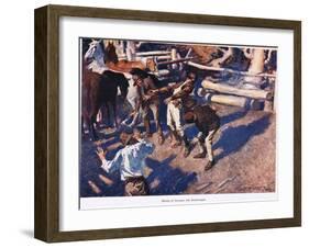 Death of Morgan the Bush Ranger-George Washington Lambert-Framed Giclee Print