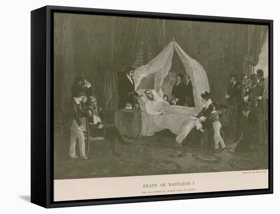 Death of Napoleon I-Charles Auguste Steuben-Framed Stretched Canvas