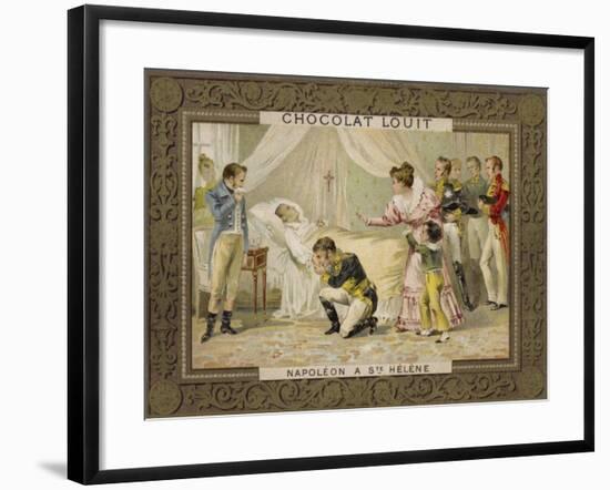 Death of Napoleon on St Helena, 1821-null-Framed Giclee Print