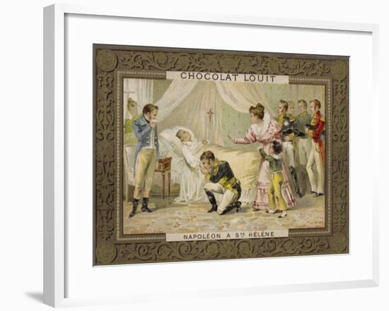 Death of Napoleon on St Helena, 1821-null-Framed Giclee Print