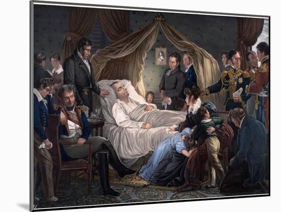 Death of Napoleon - Steuben, Charles De (1788-1856) - 1825 - Lithograph, Watercolour - 52,4X71,8 --Charles Auguste Steuben-Mounted Giclee Print