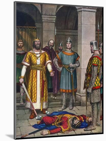 Death of Odoacer, Killed by Theodoric, King of the Ostrogoths-Tancredi Scarpelli-Mounted Giclee Print