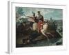 Death of Prince Józef Poniatowski in the Battle of Leipzig, 1820-Horace Vernet-Framed Giclee Print