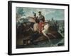 Death of Prince Józef Poniatowski in the Battle of Leipzig, 1820-Horace Vernet-Framed Giclee Print