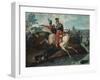 Death of Prince Józef Poniatowski in the Battle of Leipzig, 1820-Horace Vernet-Framed Giclee Print