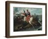 Death of Prince Józef Poniatowski in the Battle of Leipzig, 1820-Horace Vernet-Framed Premium Giclee Print