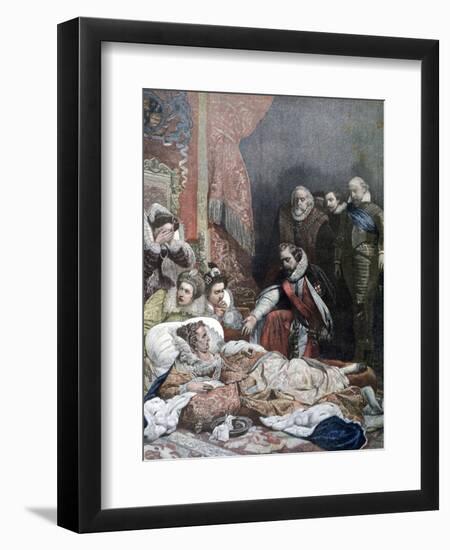 Death of Queen Elizabeth, 1892-Paul Delaroche-Framed Premium Giclee Print