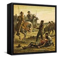 Death of Richard Iii-English-Framed Stretched Canvas