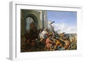 Death of Robert Le Fort in the Battle of Brissarthe, 866-Henri Lehmann-Framed Giclee Print