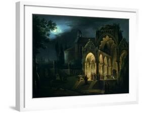 Death of Romeo and Juliet in Moonlit Landscape-Lorenzo Scarabellotto-Framed Giclee Print