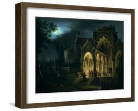 Death of Romeo and Juliet in Moonlit Landscape-Lorenzo Scarabellotto-Framed Giclee Print