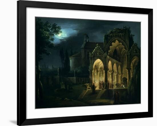 Death of Romeo and Juliet in Moonlit Landscape-Lorenzo Scarabellotto-Framed Giclee Print