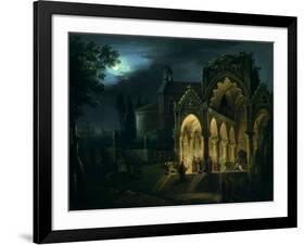 Death of Romeo and Juliet in Moonlit Landscape-Lorenzo Scarabellotto-Framed Giclee Print