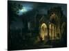 Death of Romeo and Juliet in Moonlit Landscape-Lorenzo Scarabellotto-Stretched Canvas