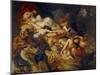 Death of Sardanapalus (Studi)-Eugene Delacroix-Mounted Giclee Print