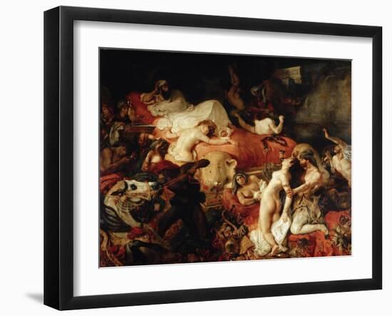 Death of Sardanapalus-Eugene Delacroix-Framed Giclee Print