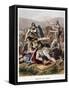 Death of Saul and His Armour Bearer in Battle with the Philistines, 1870-Kronheim & Co-Framed Stretched Canvas