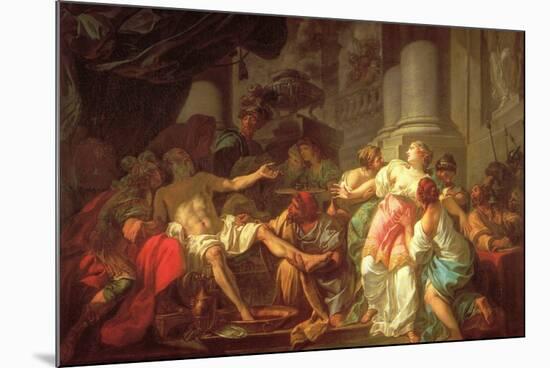 Death of Seneca-Jacques-Louis David-Mounted Premium Giclee Print