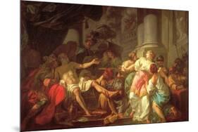 Death of Seneca-Jacques-Louis David-Mounted Premium Giclee Print