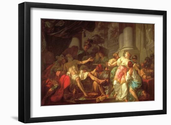 Death of Seneca-Jacques-Louis David-Framed Art Print