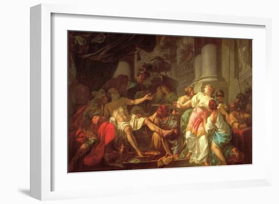 Death of Seneca-Jacques-Louis David-Framed Art Print