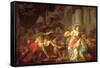 Death of Seneca-Jacques-Louis David-Framed Stretched Canvas