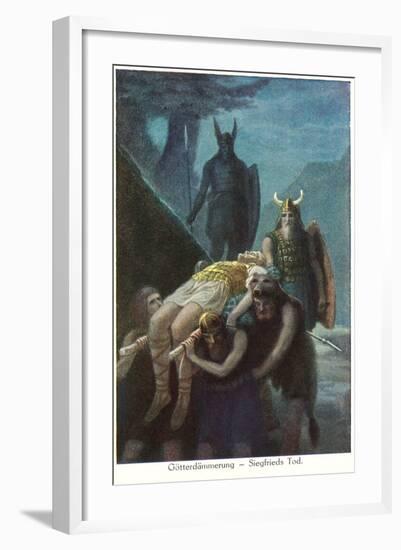 Death of Siegfried, Twilight of the Gods-null-Framed Art Print