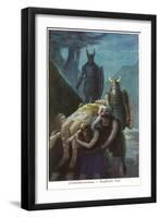 Death of Siegfried, Twilight of the Gods-null-Framed Art Print