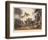 Death of Sir Thomas Picton, Engraved by M. Dubourg, 1819 (Coloured Aquatint)-John Augustus Atkinson-Framed Giclee Print