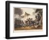 Death of Sir Thomas Picton, Engraved by M. Dubourg, 1819 (Coloured Aquatint)-John Augustus Atkinson-Framed Giclee Print