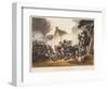 Death of Sir Thomas Picton, Engraved by M. Dubourg, 1819 (Coloured Aquatint)-John Augustus Atkinson-Framed Giclee Print