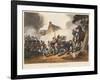 Death of Sir Thomas Picton, Engraved by M. Dubourg, 1819 (Coloured Aquatint)-John Augustus Atkinson-Framed Giclee Print