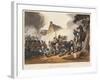 Death of Sir Thomas Picton, Engraved by M. Dubourg, 1819 (Coloured Aquatint)-John Augustus Atkinson-Framed Giclee Print