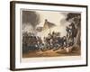 Death of Sir Thomas Picton, Engraved by M. Dubourg, 1819 (Coloured Aquatint)-John Augustus Atkinson-Framed Giclee Print