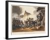 Death of Sir Thomas Picton, Engraved by M. Dubourg, 1819 (Coloured Aquatint)-John Augustus Atkinson-Framed Giclee Print