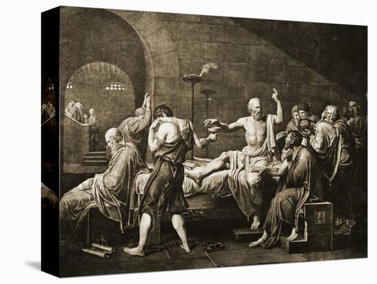 Death of Socrates-Jacques-Louis David-Stretched Canvas