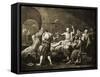 Death of Socrates-Jacques-Louis David-Framed Stretched Canvas