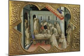 Death of St. Benedict, Detail of Predella of Coronation of Virgin, 1414-Lorenzo Monaco-Mounted Giclee Print