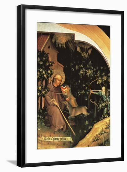 Death of St Egidio, Panel of the Garamszentbenedek Altarpiece, 1427-Tamas Kolozsvari-Framed Giclee Print