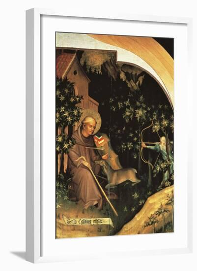 Death of St Egidio, Panel of the Garamszentbenedek Altarpiece, 1427-Tamas Kolozsvari-Framed Giclee Print