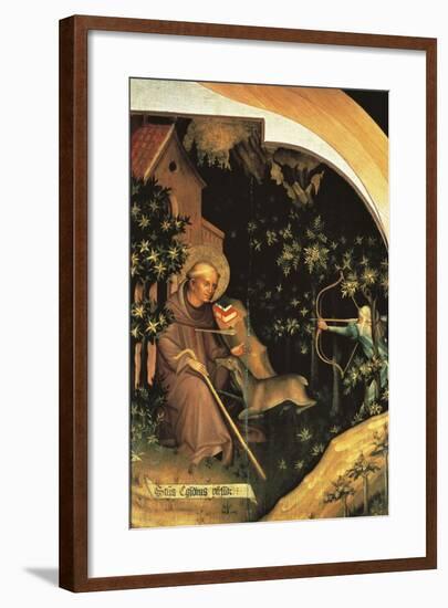 Death of St Egidio, Panel of the Garamszentbenedek Altarpiece, 1427-Tamas Kolozsvari-Framed Giclee Print