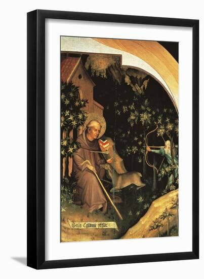 Death of St Egidio, Panel of the Garamszentbenedek Altarpiece, 1427-Tamas Kolozsvari-Framed Giclee Print