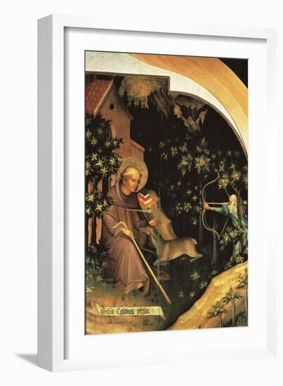 Death of St Egidio, Panel of the Garamszentbenedek Altarpiece, 1427-Tamas Kolozsvari-Framed Giclee Print