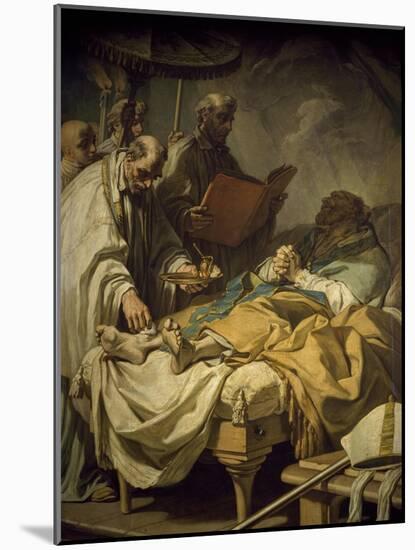 Death of St. Francis De Sales, 1766-Louis Jean Jacques Durameau-Mounted Giclee Print