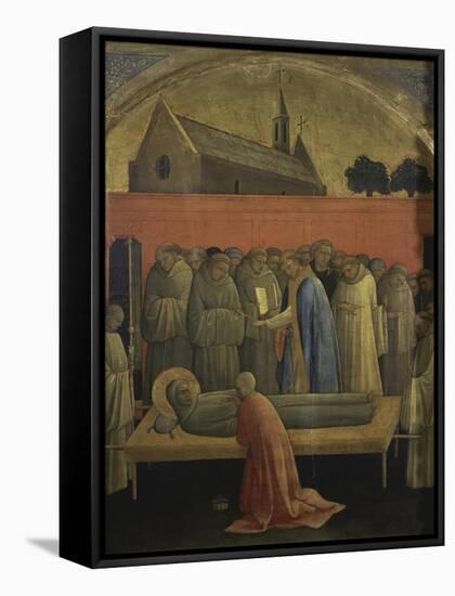 Death of St. Francis of Assisi-Lorenzo Monaco-Framed Stretched Canvas
